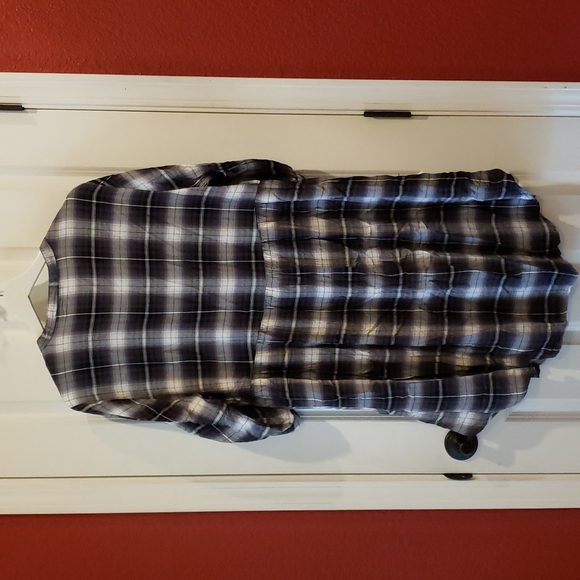 TORRID Plaid Button Front Hi-Lo Babydoll Midi Top Blouse sz 1X Women's Plus - Picture 5 of 12